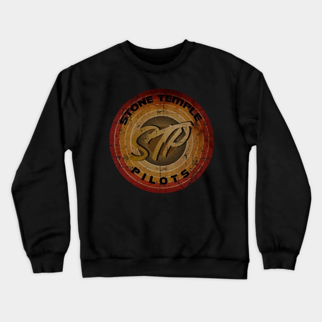 STP - Stone Temple Pilots, circle vintage retro faded Crewneck Sweatshirt by arjunthemaniac